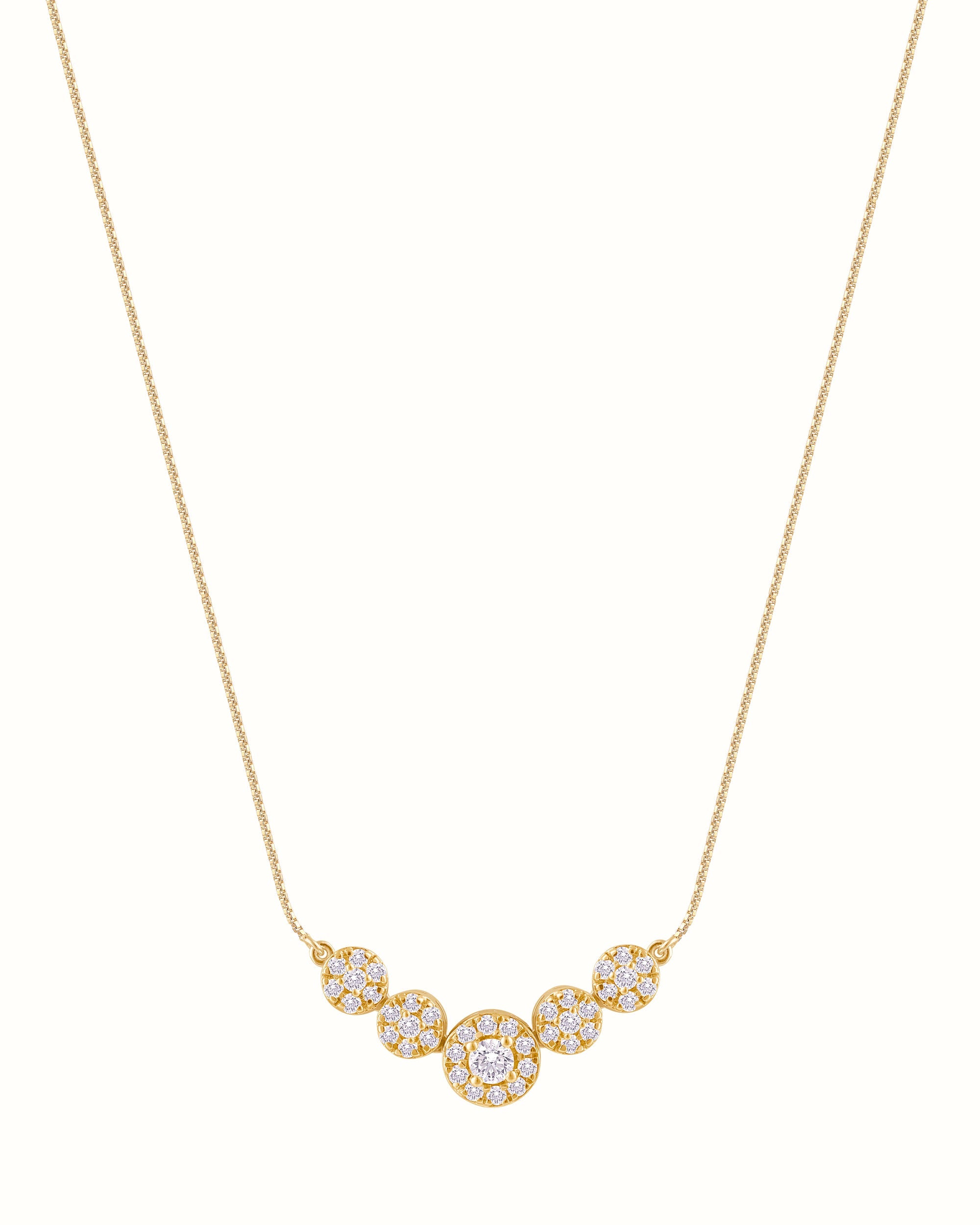 5 Stone Diamond Necklace